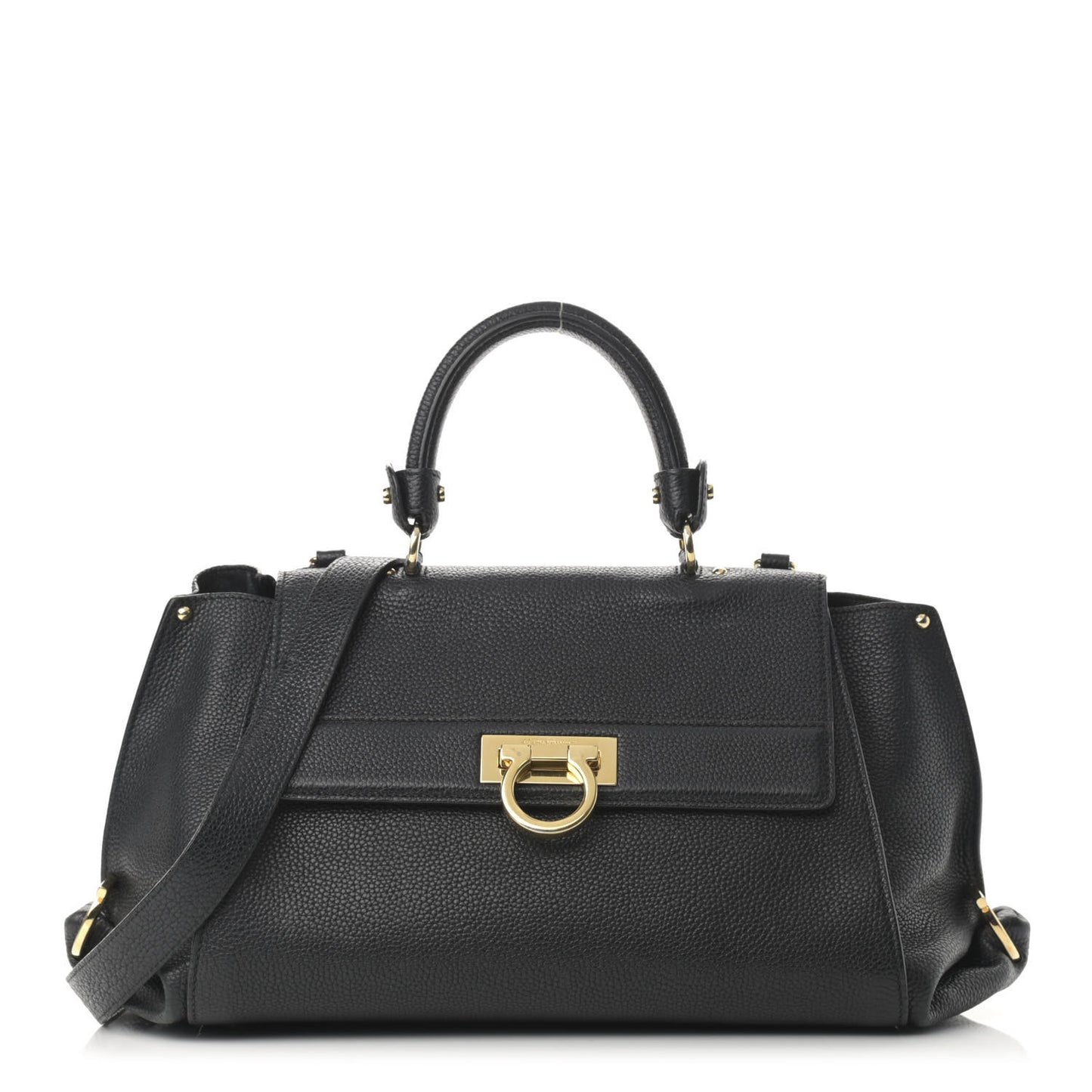 Calfskin Sofia Shoulder Bag Black
