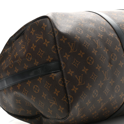 Louis Vuitton Monogram Macassar Keepall Bandouliere 55 9 of 16