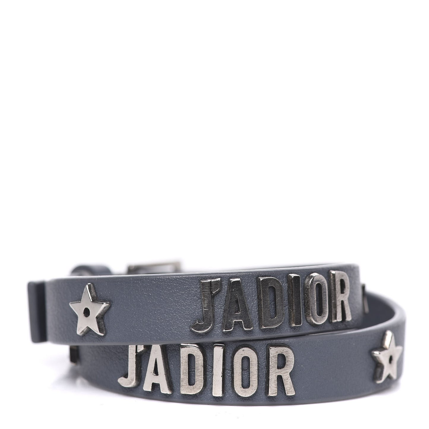 Calfskin Star J'Adior Double Bracelet Blue