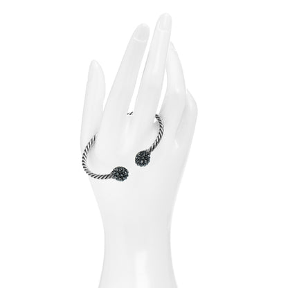 David Yurman Sterling Silver Hematite Osetra Cuff Bracelet 2 of 4
