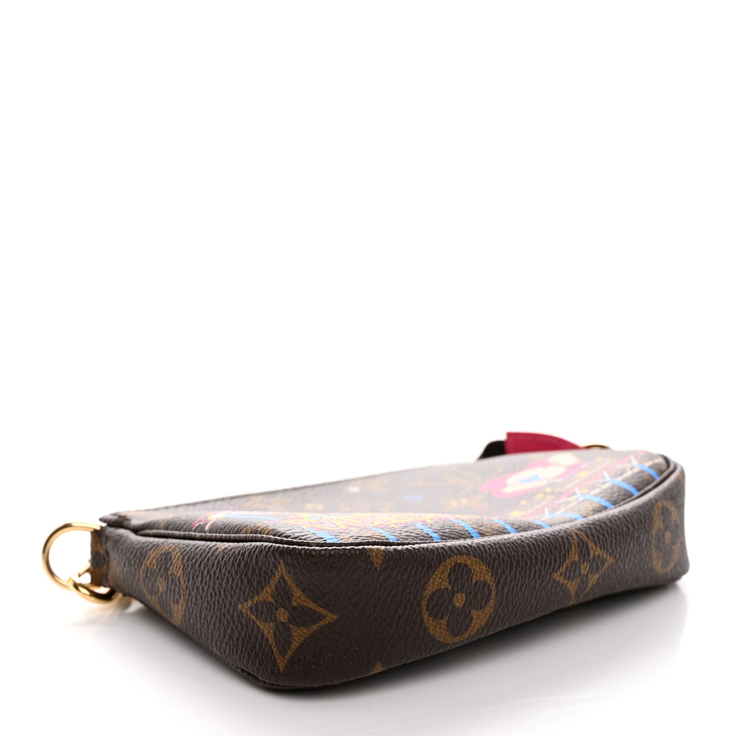 Louis Vuitton Monogram 2020 Christmas Animation Roller Coaster Mini Pochette Accessories Pivoine 4 of 7