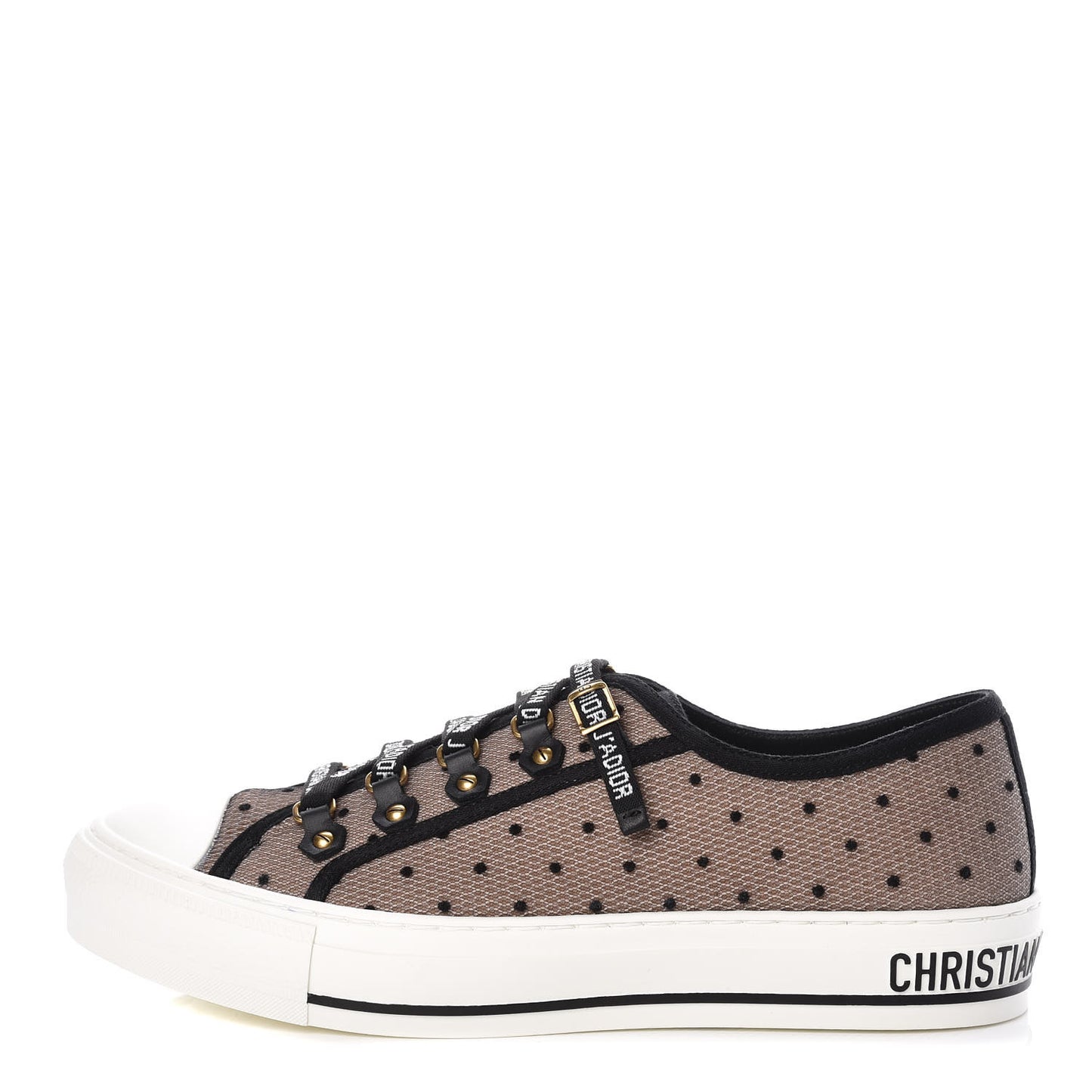 Mesh Plumetis Walk'n Dior Low Top Sneakers 40 Nude