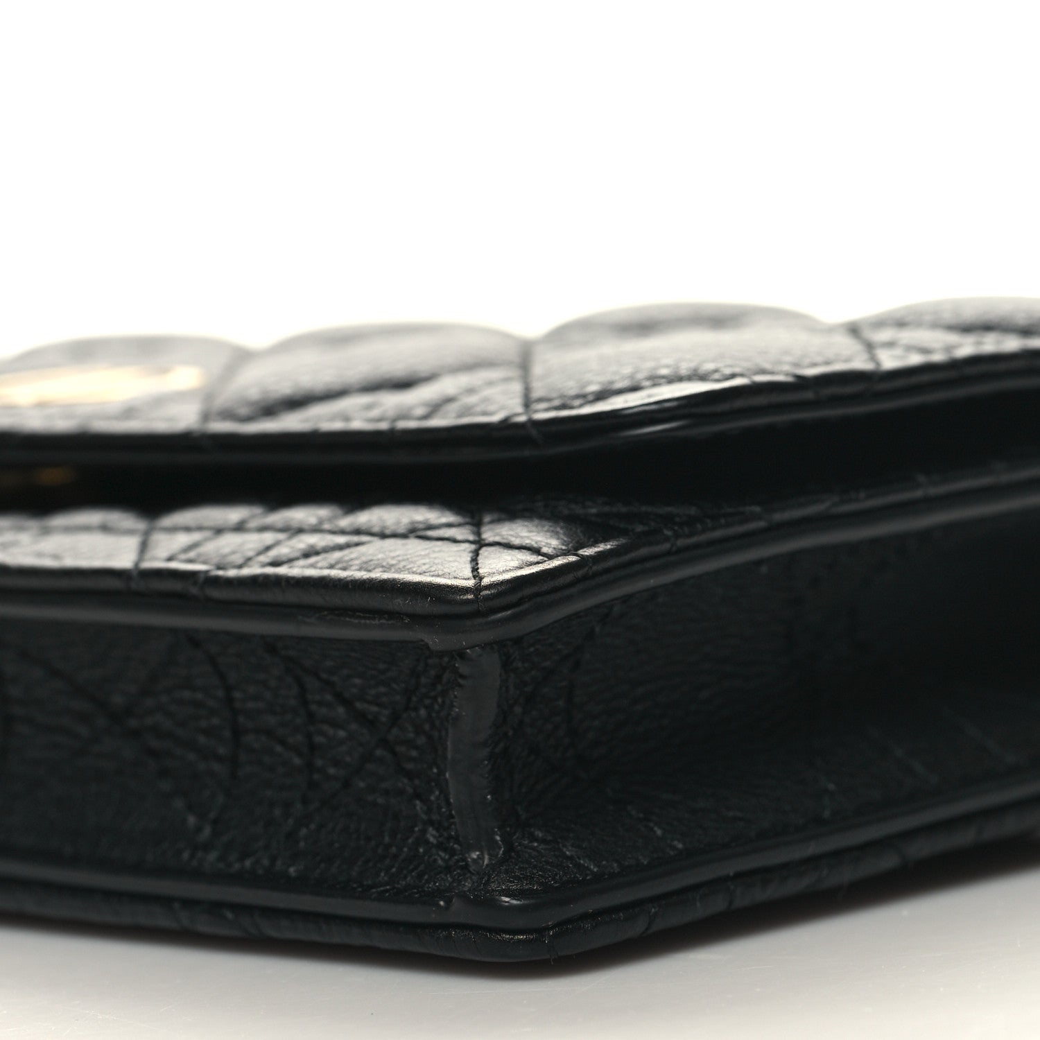 Christian Dior Supple Calfskin Caro Pouch with Chain Black 10 of 10