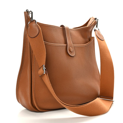 Hermes Taurillon Clemence Evelyne III PM Gold 3 of 9