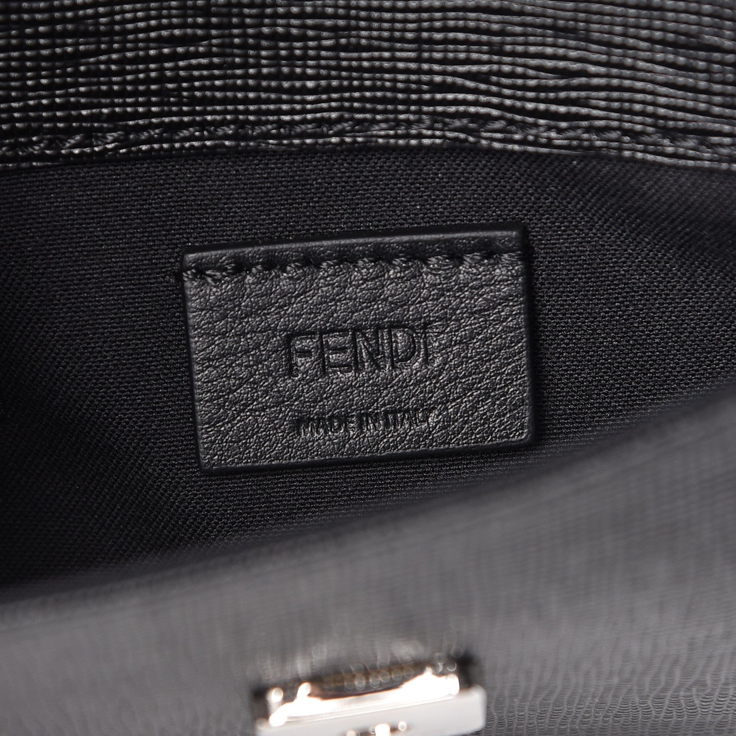 Fendi Vitello Elite Mink Fur Studded Karlito Tube Wallet on Chain Black 6 of 10