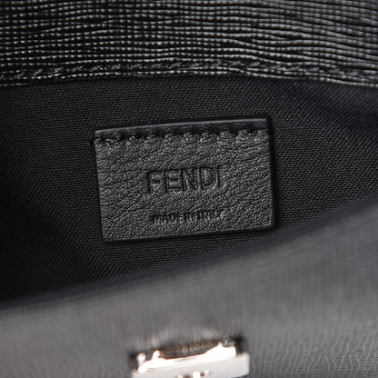 Fendi Vitello Elite Mink Fur Studded Karlito Tube Wallet on Chain Black 6 of 10
