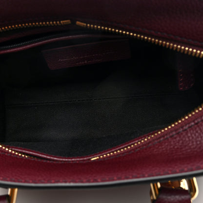 Alexander McQueen Pebbled Calfskin Mini Padlock Tote Bordeaux 5 of 10
