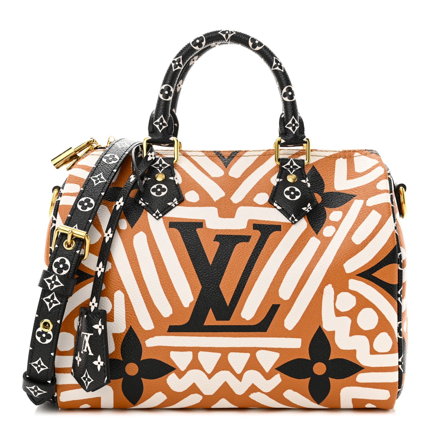 Louis Vuitton Monogram Giant Crafty Speedy Bandouliere 25 Creme Caramel 1 of 9