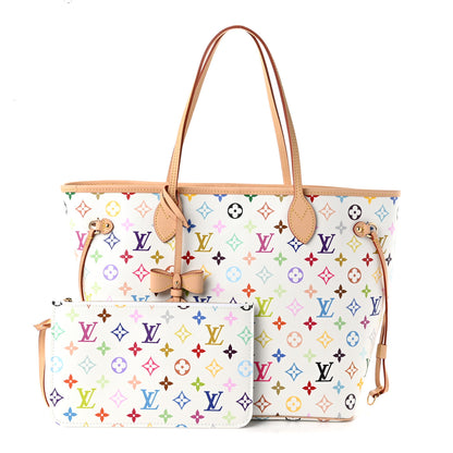 Louis Vuitton LV X TM Monogram Multicolor Neverfull MM White 3 of 10