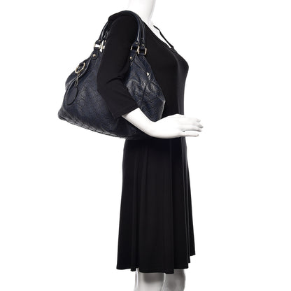 Gucci Guccissima Medium Sukey Tote Blue 2 of 11