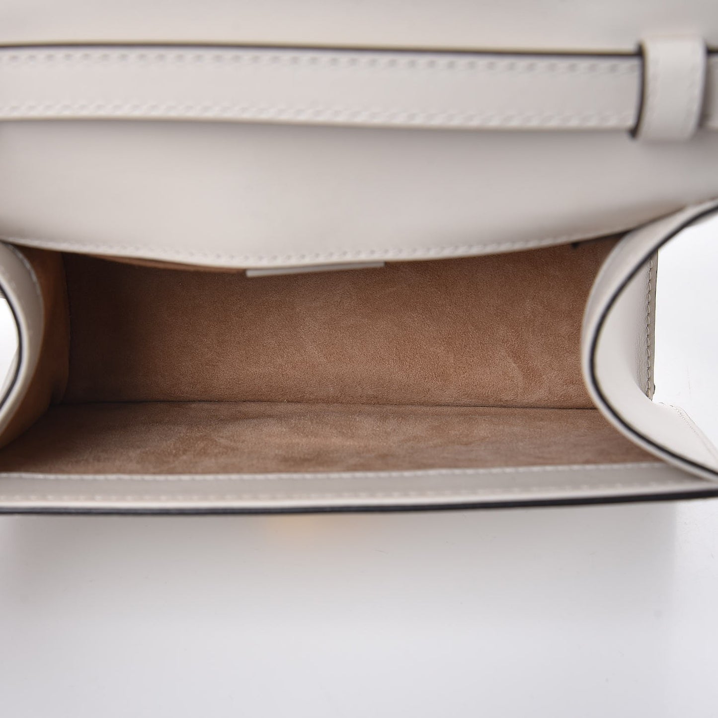 Calfskin Mini Sylvie Top Handle Bag White