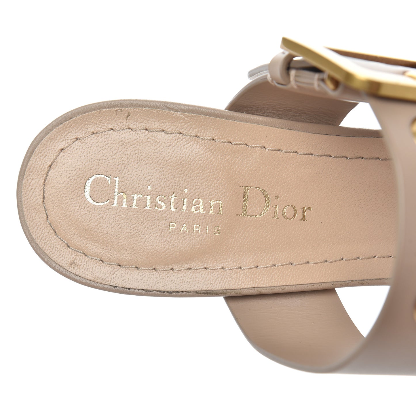Technical Fabric Calfskin D-Dior 65mm Mules 39 Nude