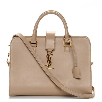 Saint Laurent Calfskin Small Monogram Cabas Dark Beige 1 of 6