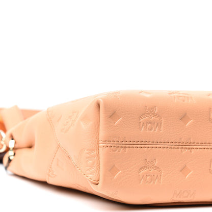 MCM Calfskin Ottomar Monogram Medium Klara Shoulder Bag Sandstone 8 of 10