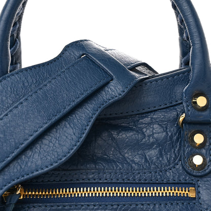 Balenciaga Agneau Classic Gold Hardware S City Bleu Profond 9 of 11