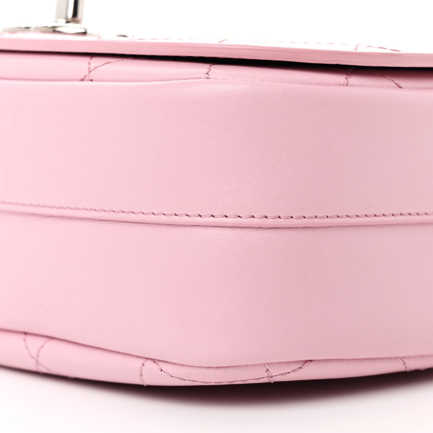 Chanel Calfskin Stitched Small Ring My Bag Flap Crossbody Pink 10 of 14