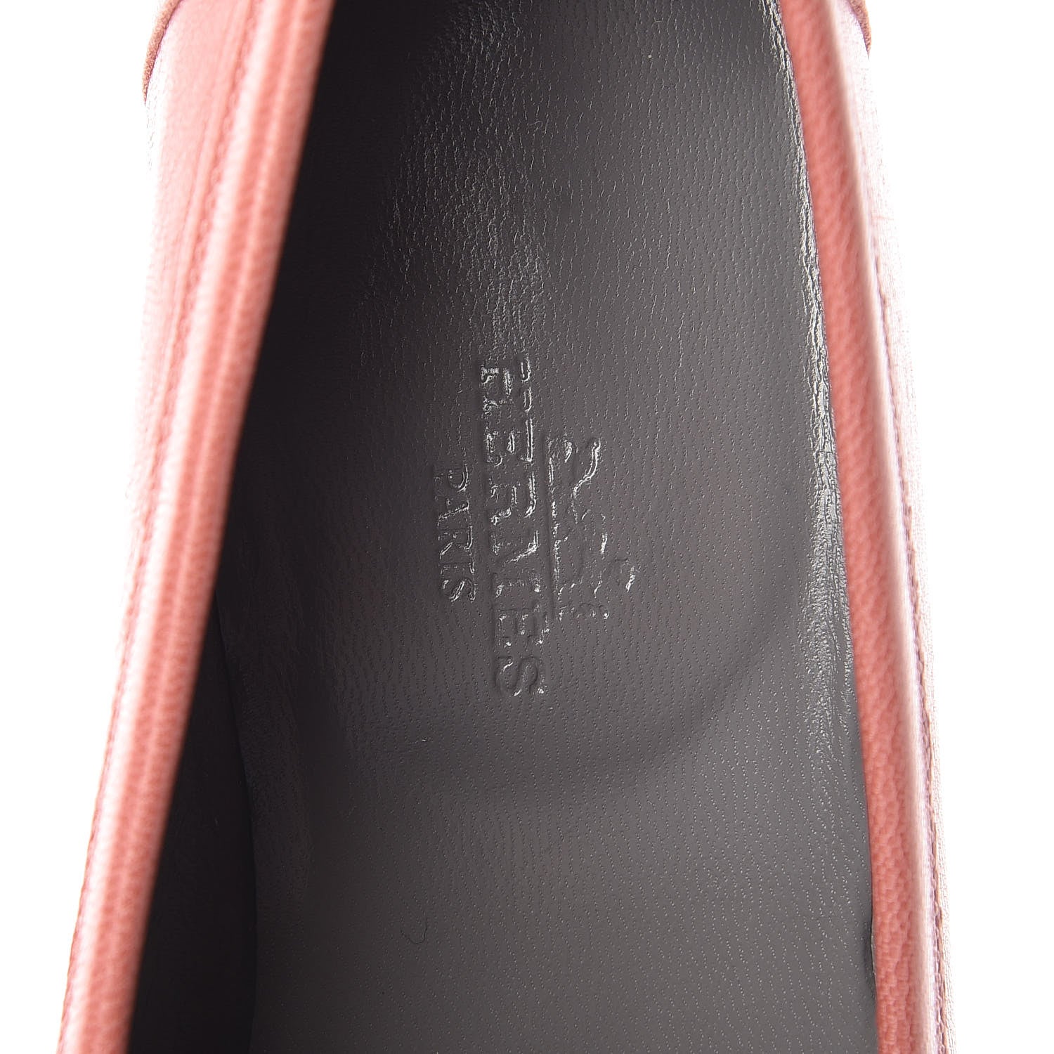 Hermes Goatskin Paris Loafers 38.5 Rouge Blush 6 of 11