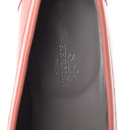 Hermes Goatskin Paris Loafers 38.5 Rouge Blush 6 of 11