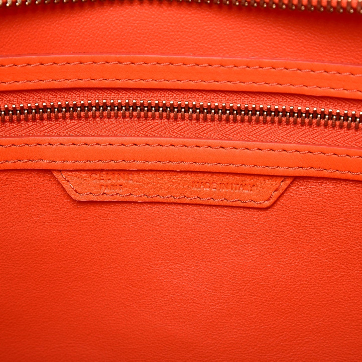 Smooth Calfskin Mini Luggage Bright Orange