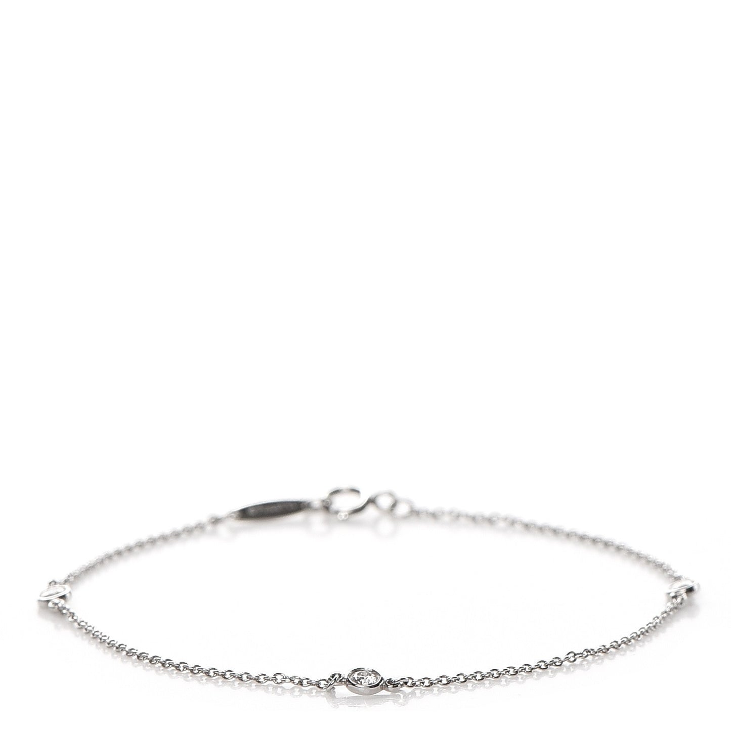 Platinum Diamond .15ctw Elsa Peretti Diamonds by the Yard Station Bracelet