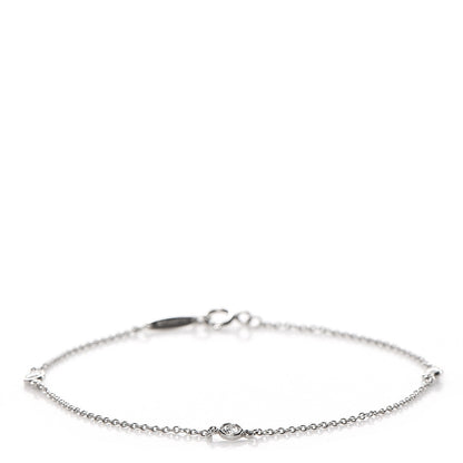 Tiffany Platinum Diamond .15ctw Elsa Peretti Diamonds by the Yard Station Bracelet 1 of 4