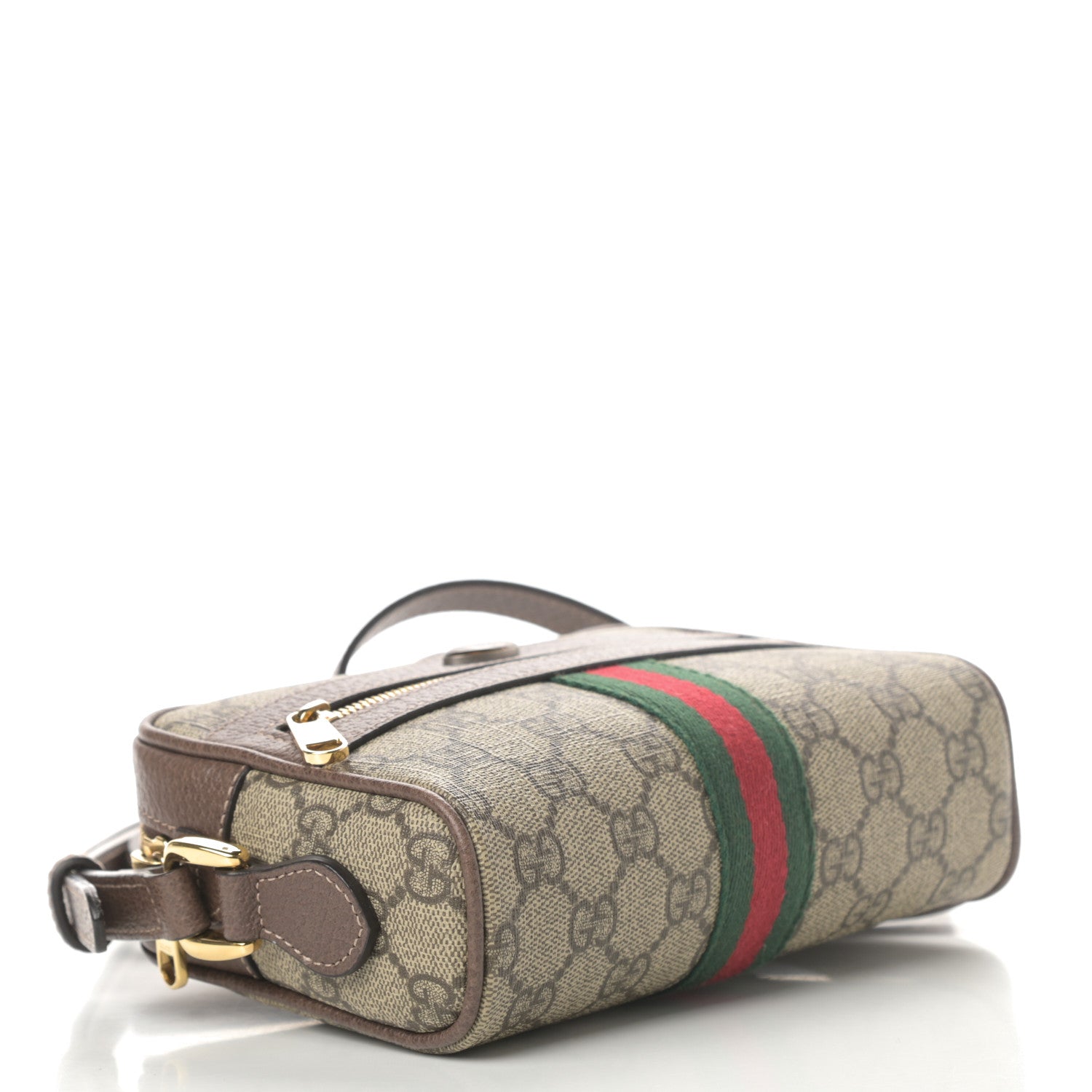 Gucci GG Supreme Monogram Web Mini Ophidia Shoulder Bag Brown 4 of 11