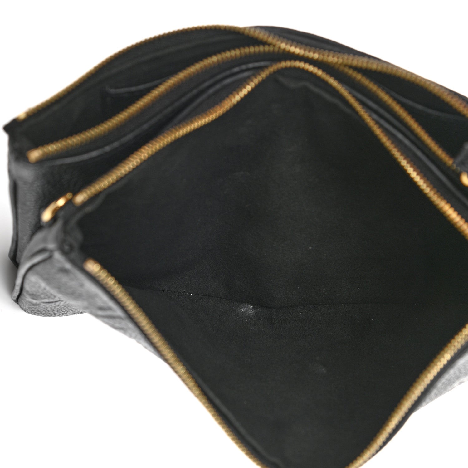 Louis Vuitton Empreinte Double Zip Pochette Black 6 of 12