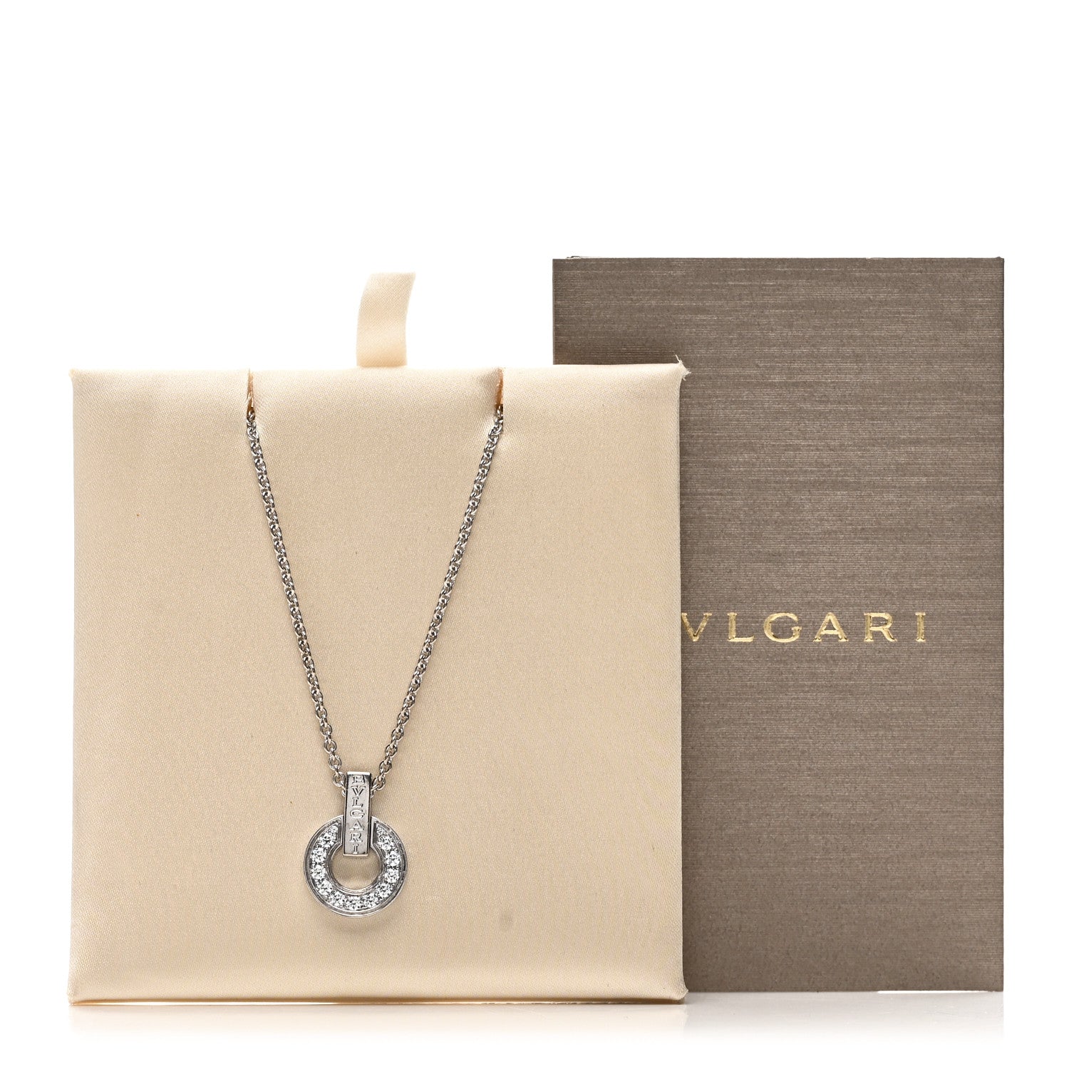 Bulgari 18K White Gold Diamond BVLGARI BVLGARI Pendant Necklace 5 of 5