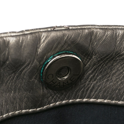 Chanel Metallic Calfskin Quilted Medium Chain Me Hobo Dark Silver 9 of 12