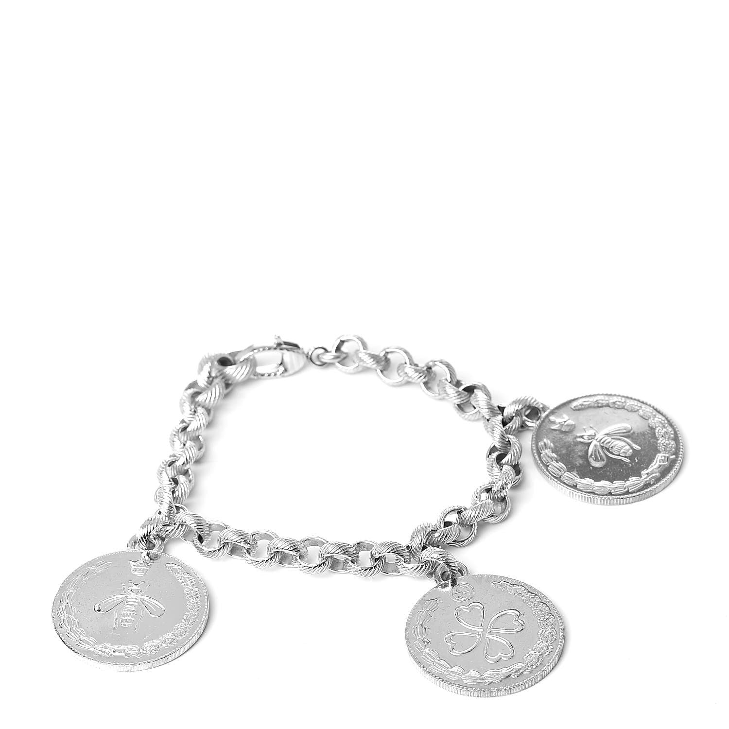 Gucci Sterling Silver Coin Bracelet 1 of 5