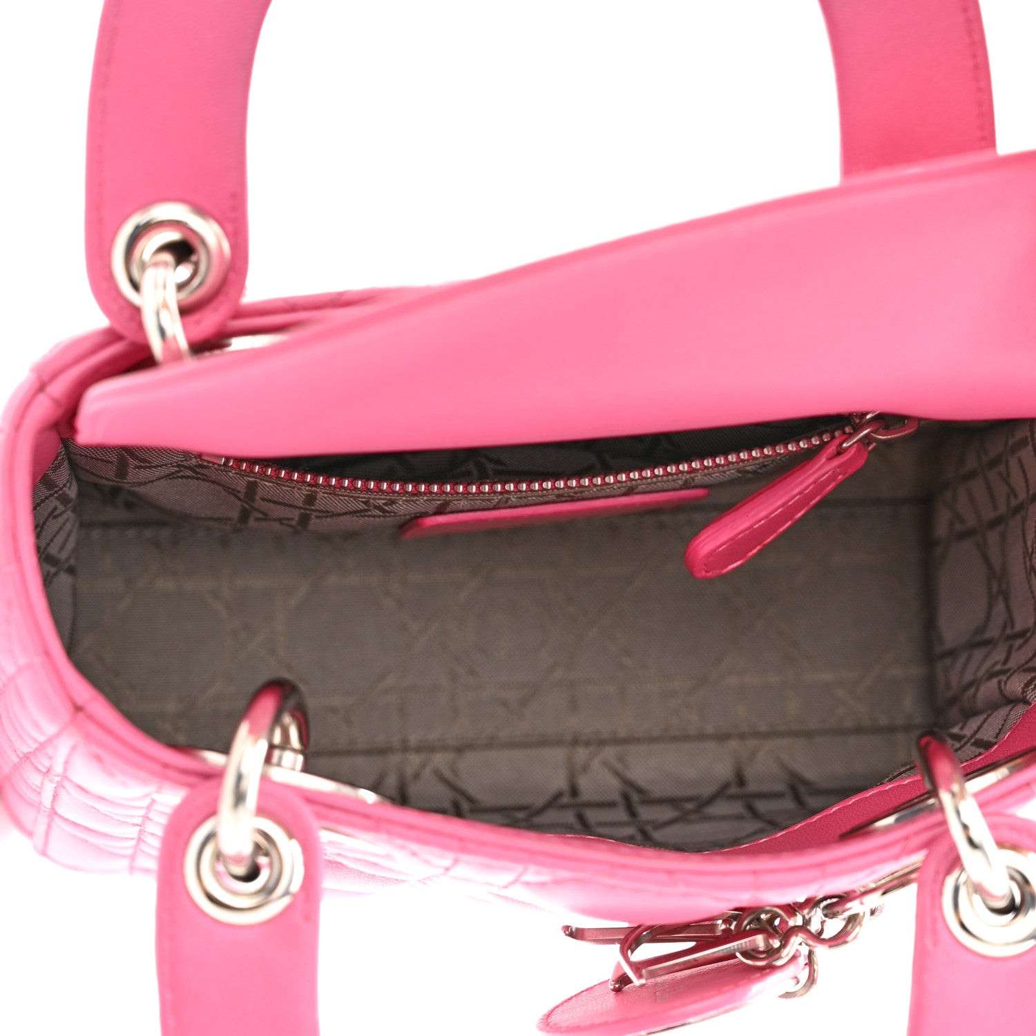 Christian Dior Lambskin Cannage Mini Lady Dior Sorbet 5 of 10