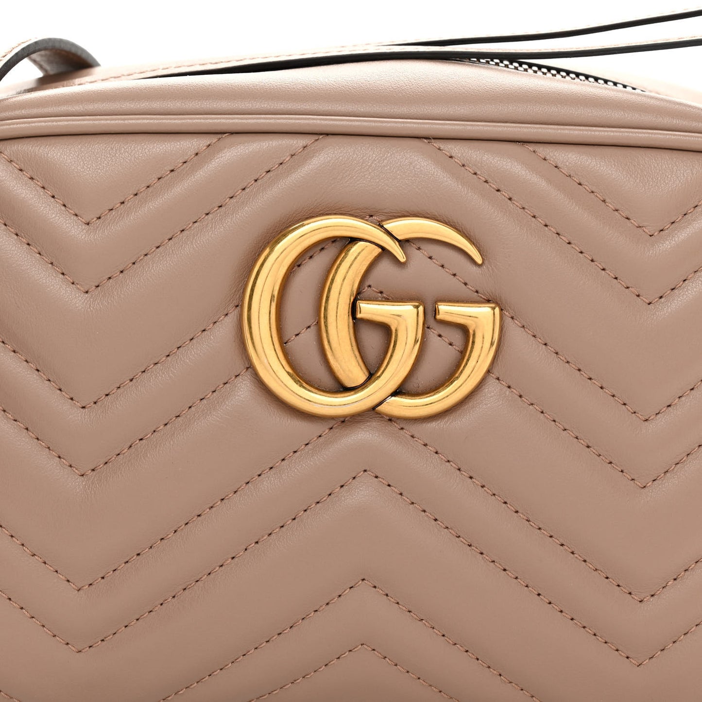 Calfskin Matelasse Small GG Marmont Chain Shoulder Bag Porcelain Rose