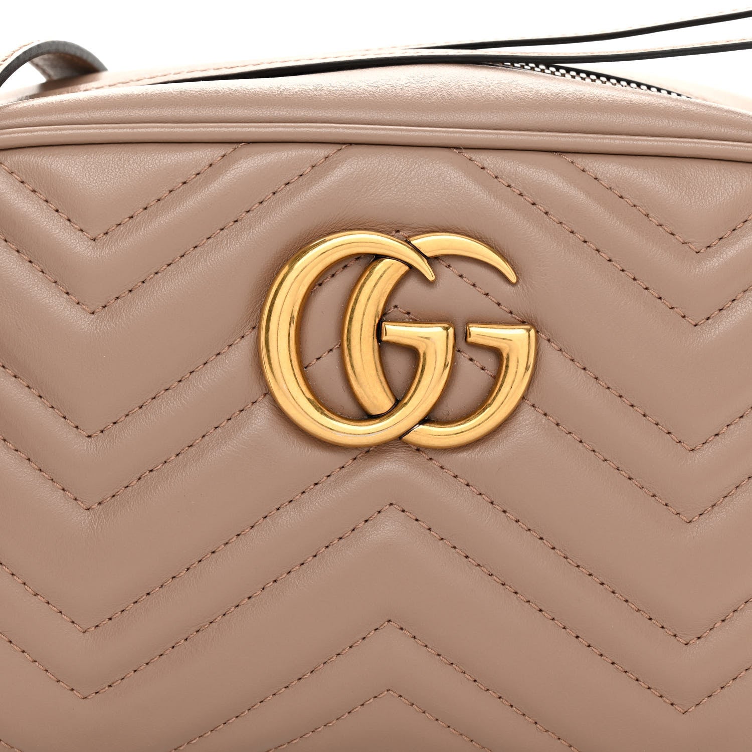 Gucci Calfskin Matelasse Small GG Marmont Chain Shoulder Bag Porcelain Rose 8 of 10