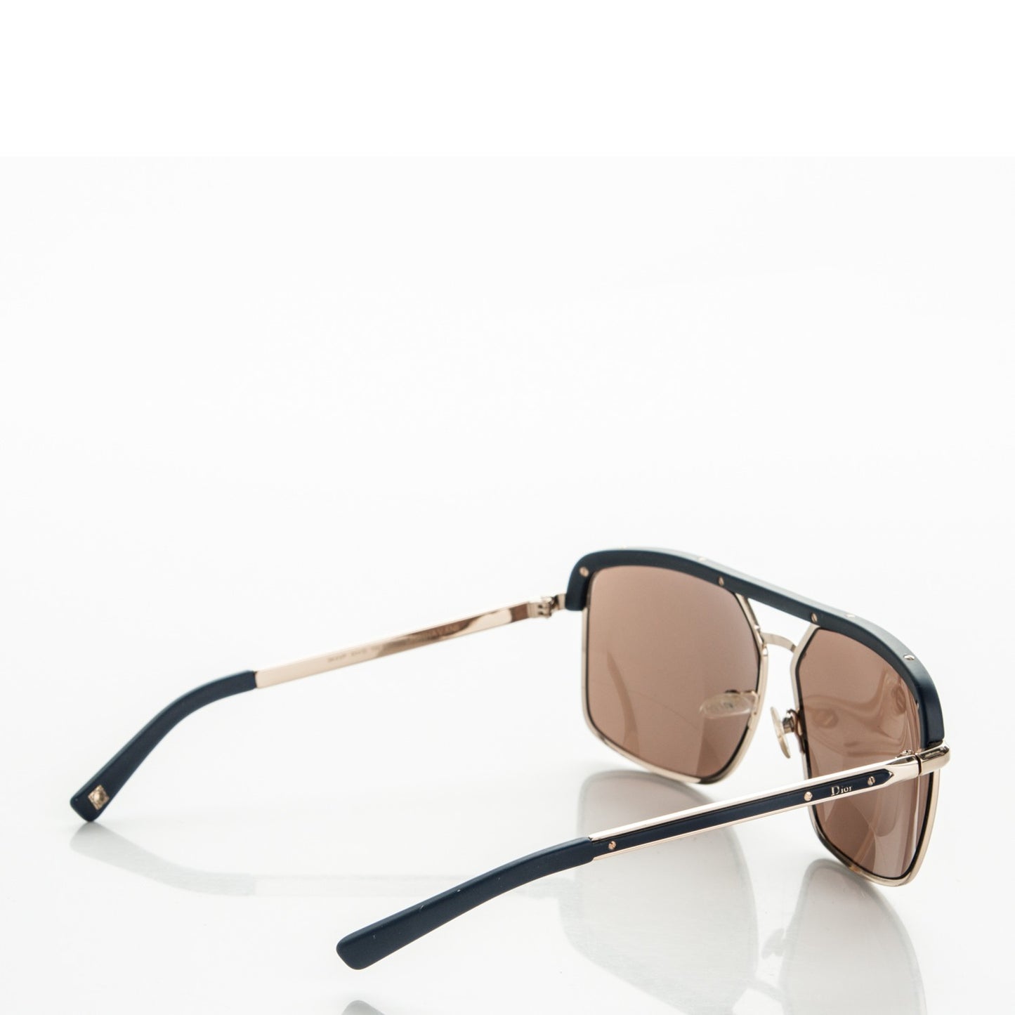 Havane Metal Aviator Sunglasses Navy Blue