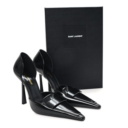 Saint Laurent Patent Calfskin Dorsay 110 Pumps 38 Black 10 of 10