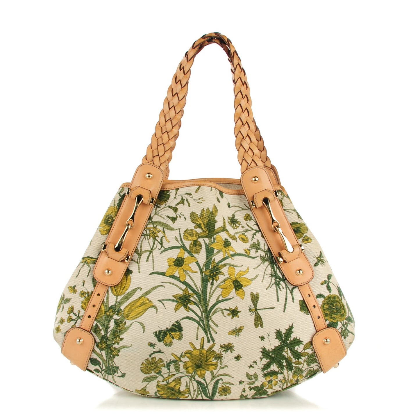 Canvas Floral Flora Pelham Shoulder Bag Beige