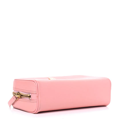 Chanel Grained Calfskin CC Button Medium Pouch Cosmetic Case Pink 3 of 9