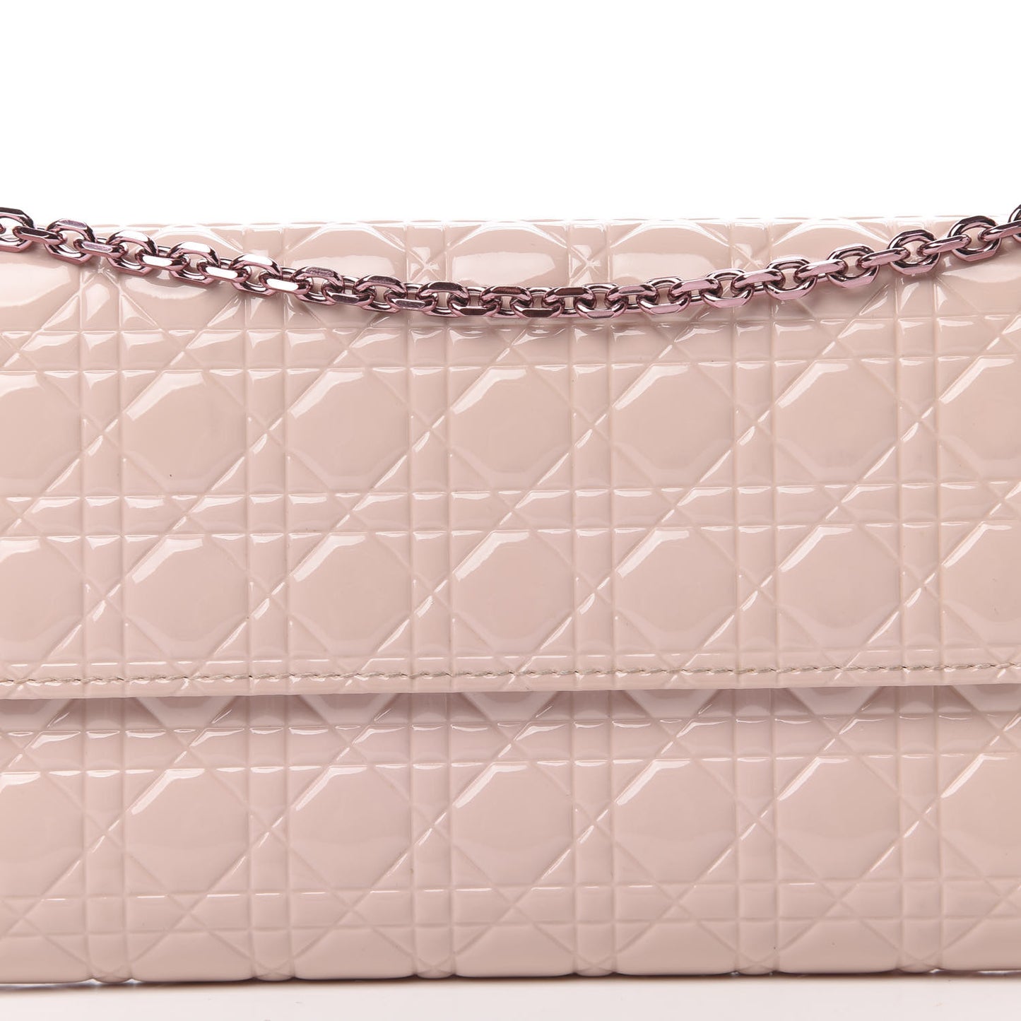 Patent Cannage Rendezvous Chain Wallet Pink