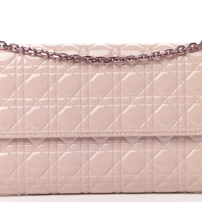 Christian Dior Patent Cannage Rendezvous Chain Wallet Pink 8 of 13