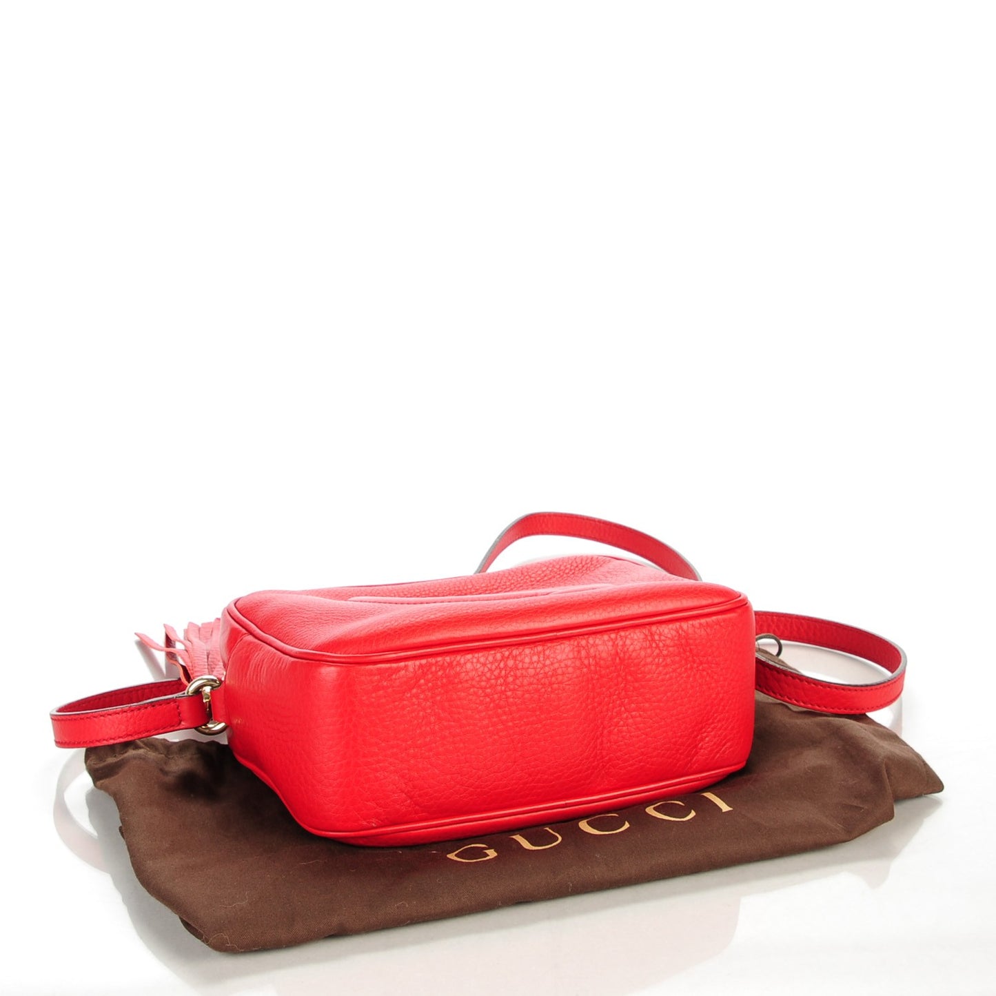 Pebbled Calfskin Small Soho Disco Bag Tabasco Red