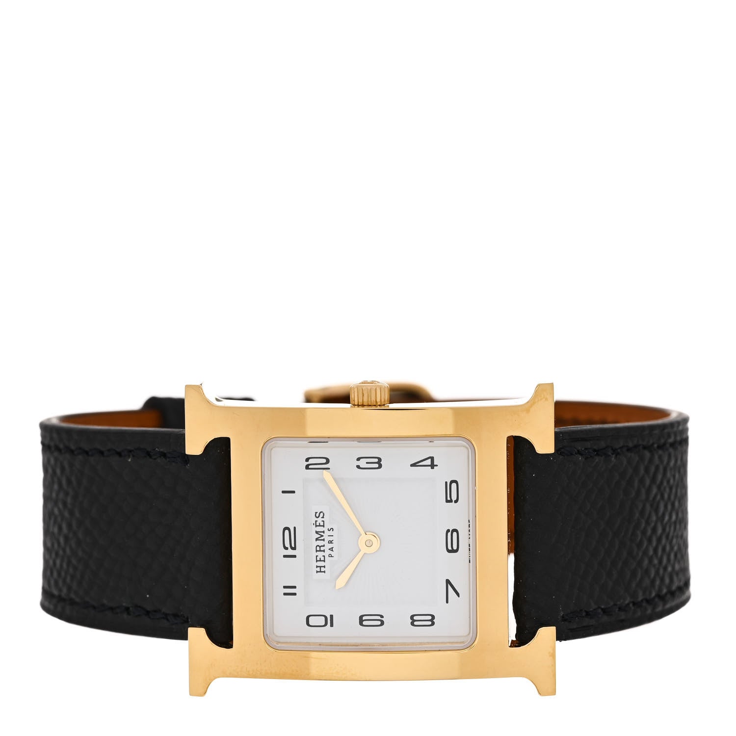 Hermes Stainless Steel Epsom 26mm Heure H Hour Quartz Watch Noir 2 of 4