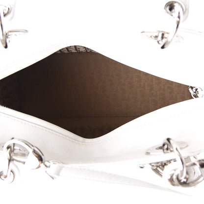 Christian Dior Lambskin Cannage Medium Lady Dior White 4 of 13