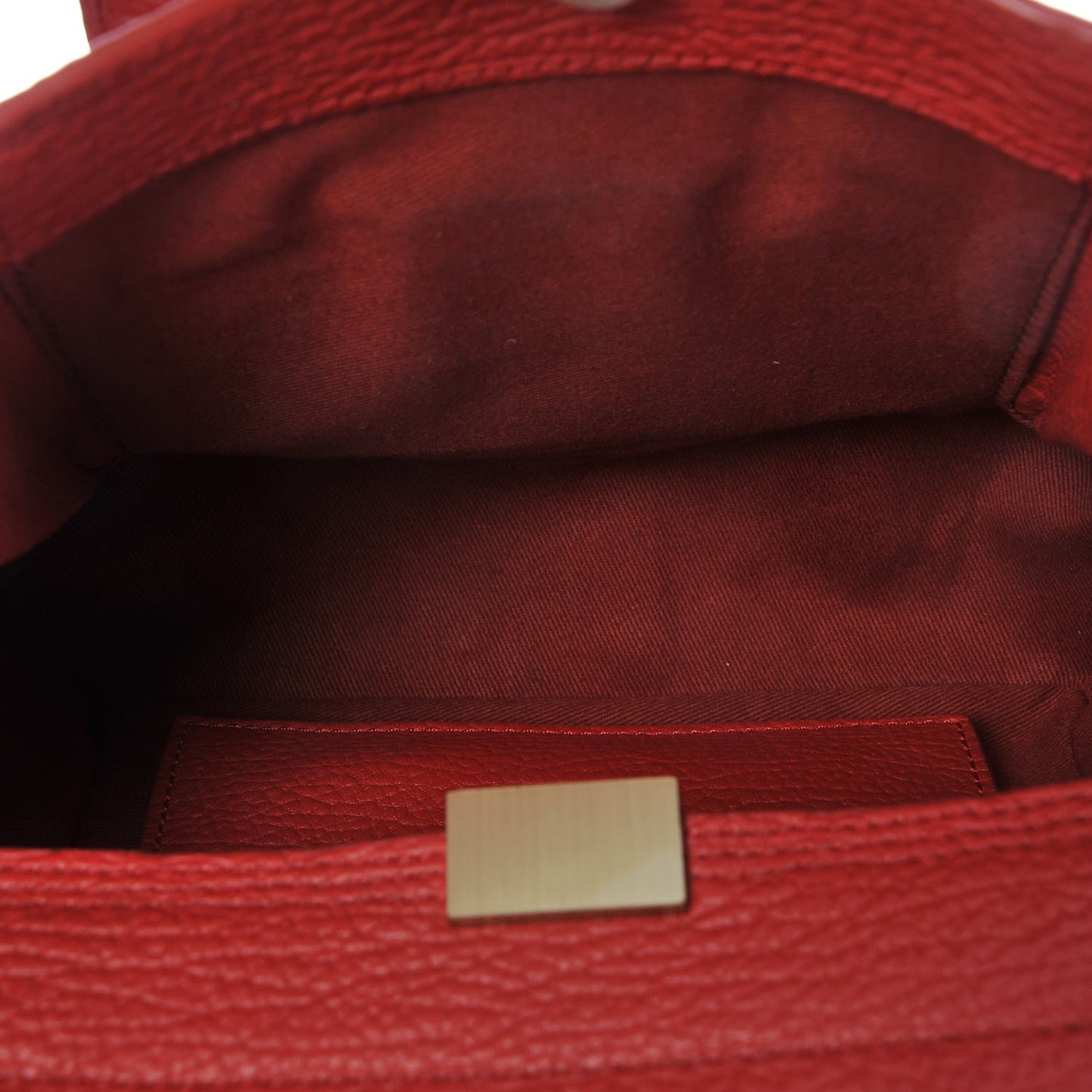 3.1 Textured Calfskin Mini Pashli Satchel Red