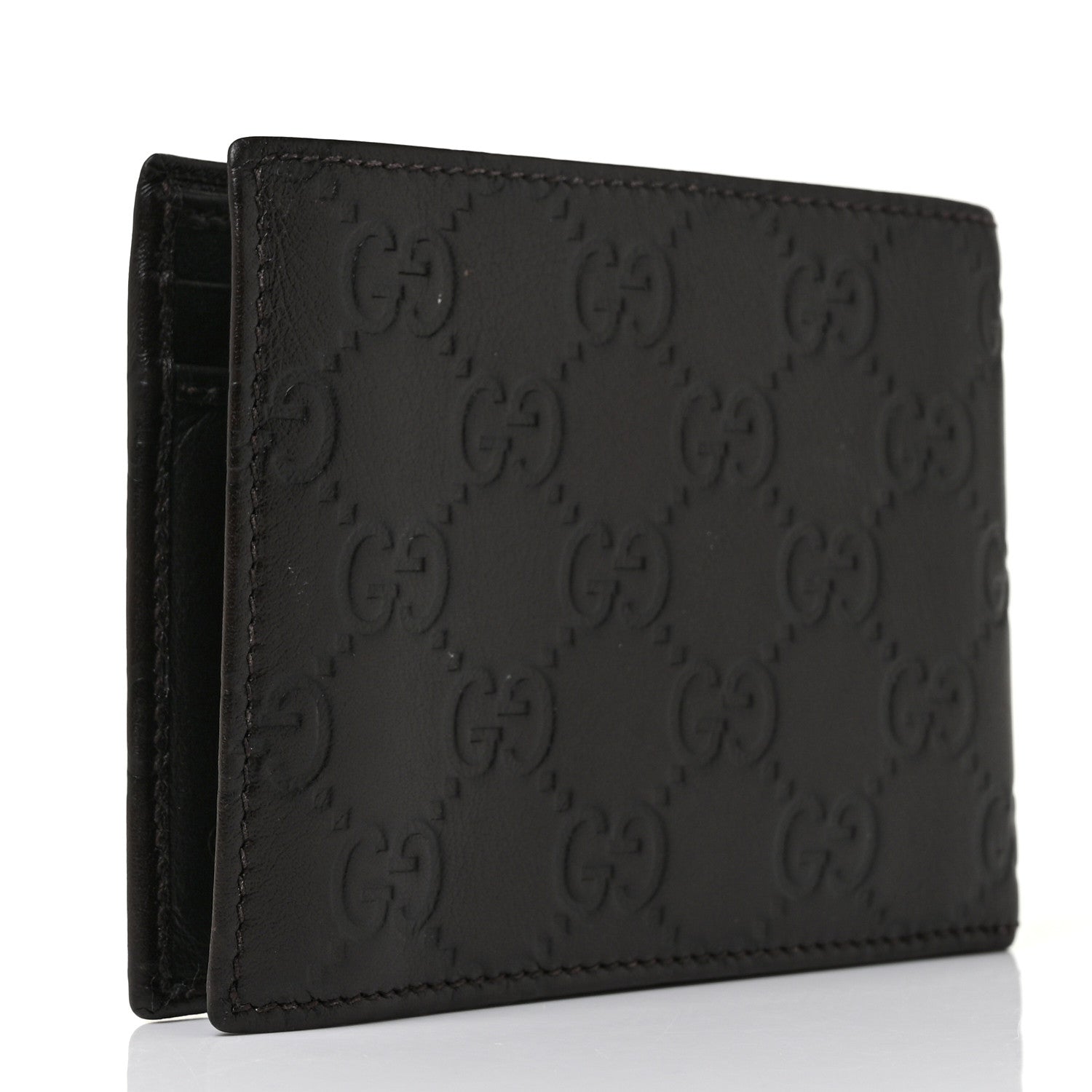 Gucci Guccissima Bi-Fold ID Wallet Black 3 of 10