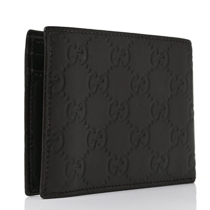 Gucci Guccissima Bi-Fold ID Wallet Black 3 of 10
