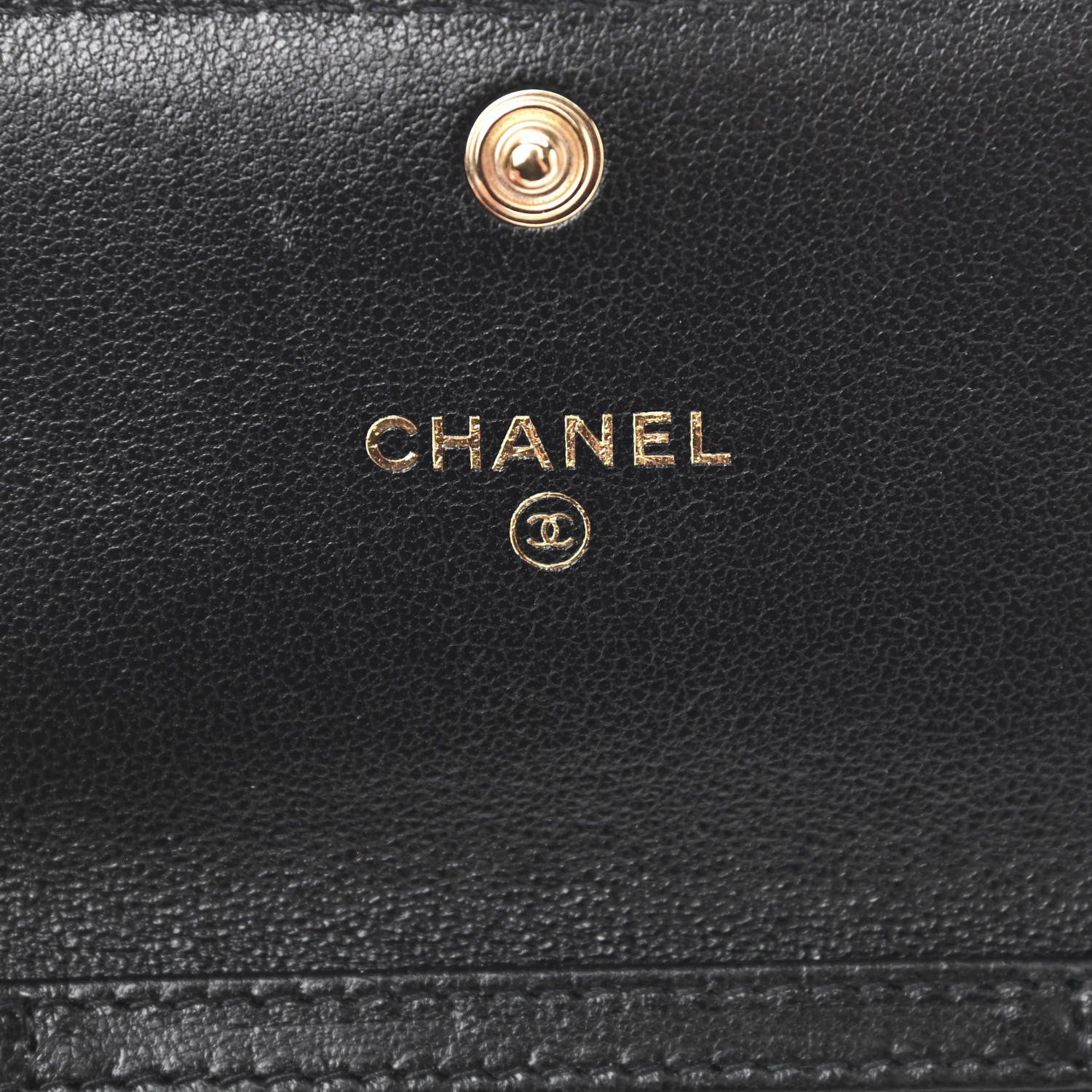 Chanel Shiny Goatskin Quilted Chanel 19 Flap Coin Purse With Chain Black 6 of 10