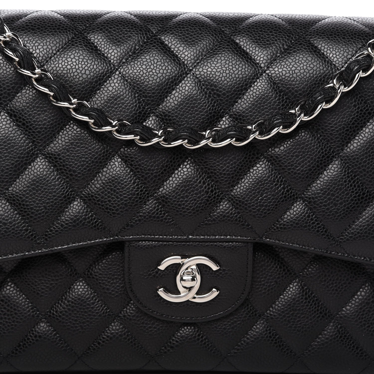 Chanel Caviar Quilted Jumbo Double Flap Black 10 of 11