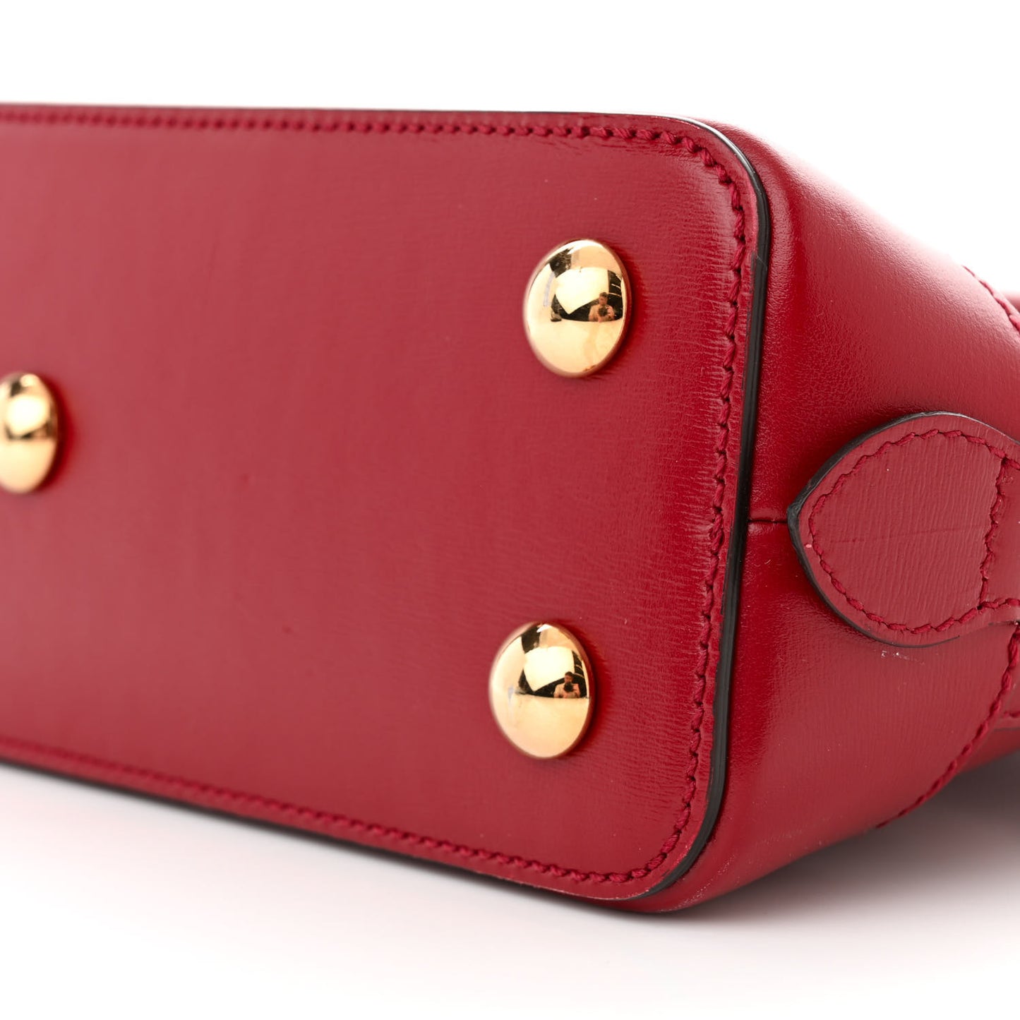 Boarded Plutone Calfskin Small Horsebit 1955 Top Handle Bag Red