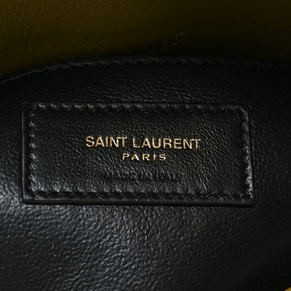 Saint Laurent Sheepskin Matelasse Chevron Monogram Medium College Bag Olive 6 of 10