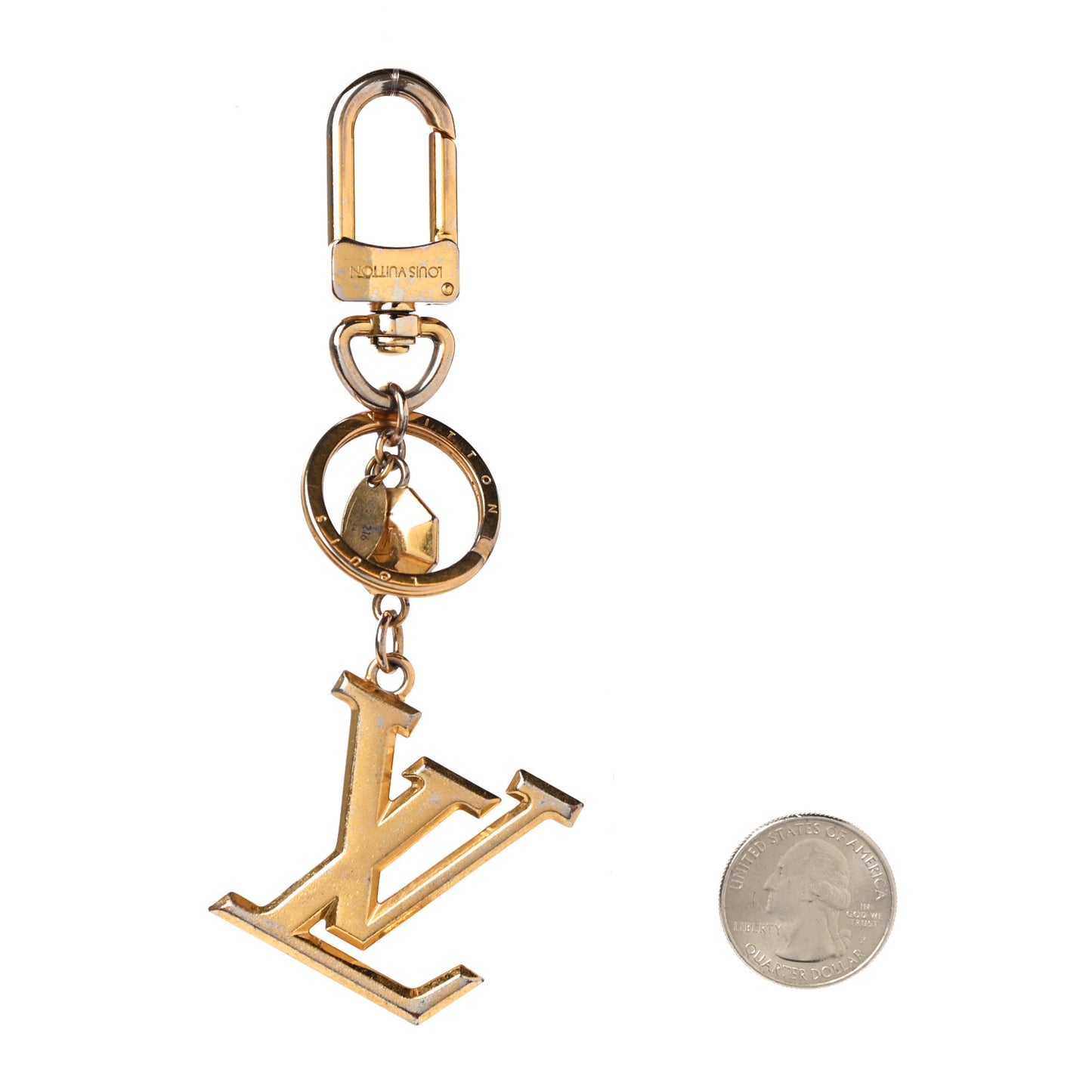LV Facettes Bag Charm Key Holder Gold
